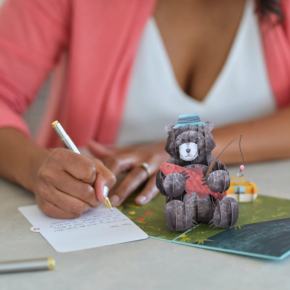 Father’s Day Fishing Bear Pop-Up Card - Image 7