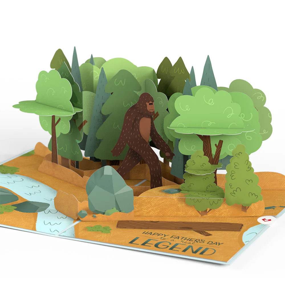 Father's Day Bigfoot Legend Pop-Up Card - Image 2