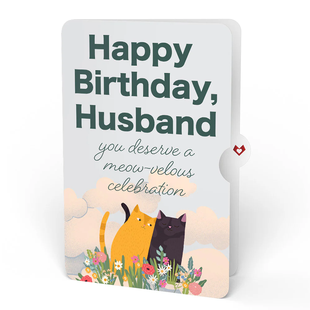 Feline Fancy Birthday Glitter Bouquet and Sentiment Set for Husband - Image 4