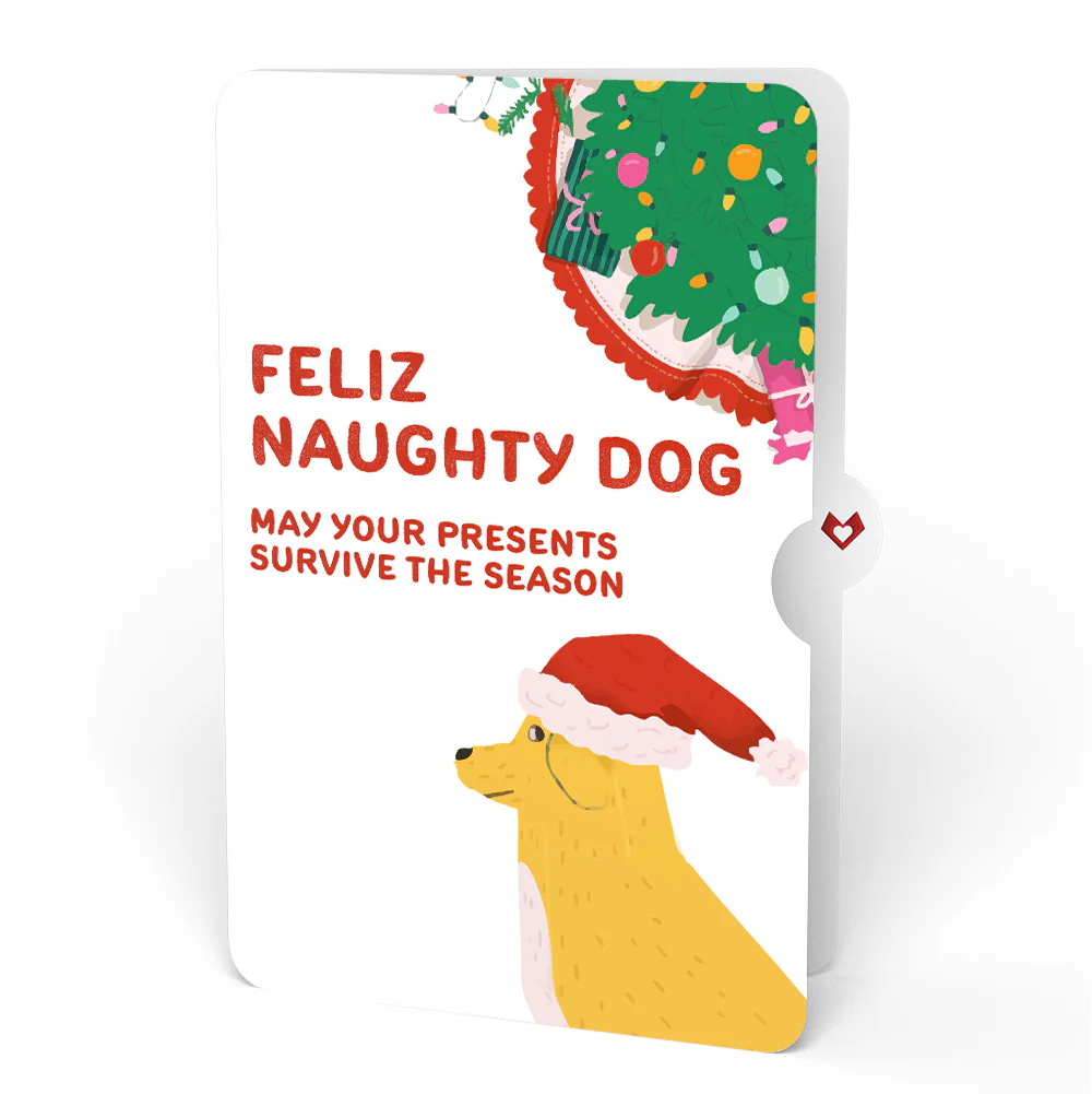 Feliz Naughty Dog Christmas Pop-Up Card and Sentiment Set - Image 4