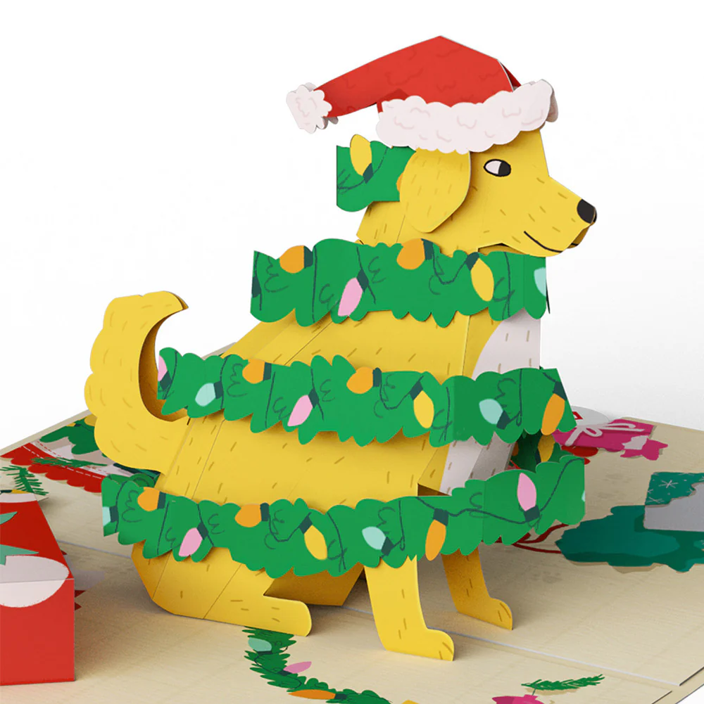 Feliz Naughty Dog Christmas Pop-Up Card and Sentiment Set for Dad - Image 3