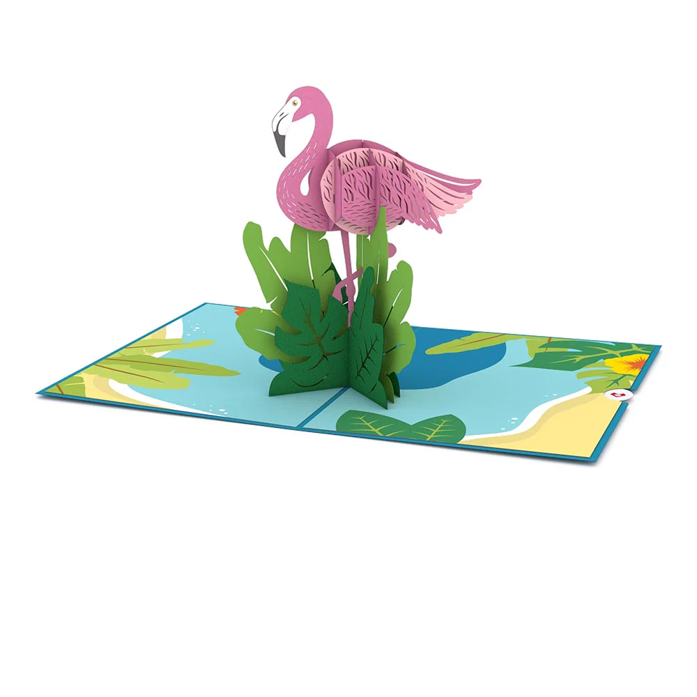 Flamingo Pop-Up Card - Image 3