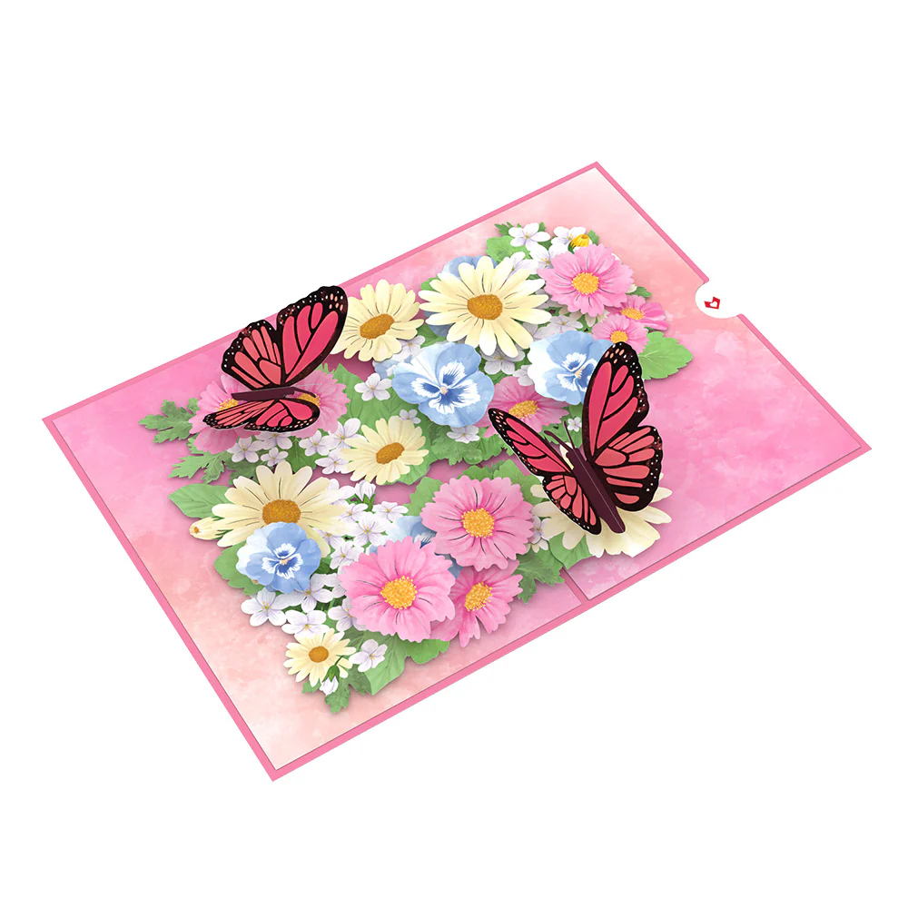 Floral Garden Butterflies Pop-Up Card - Image 3