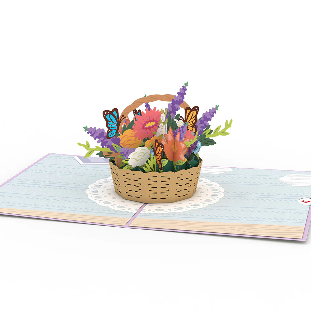 Flower Basket Pop-Up Card - Image 3