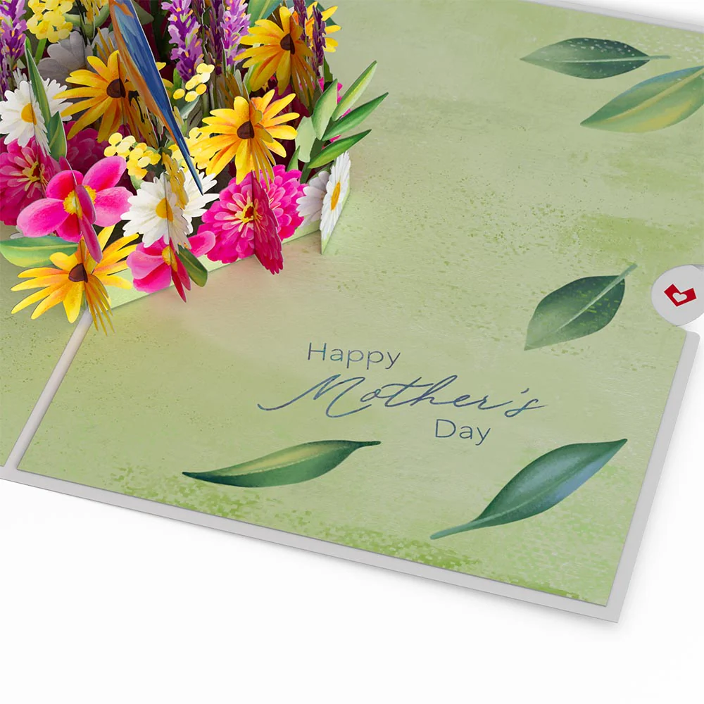 For Mom with Love Pop-Up Card & Bouquet Bundle - Image 7