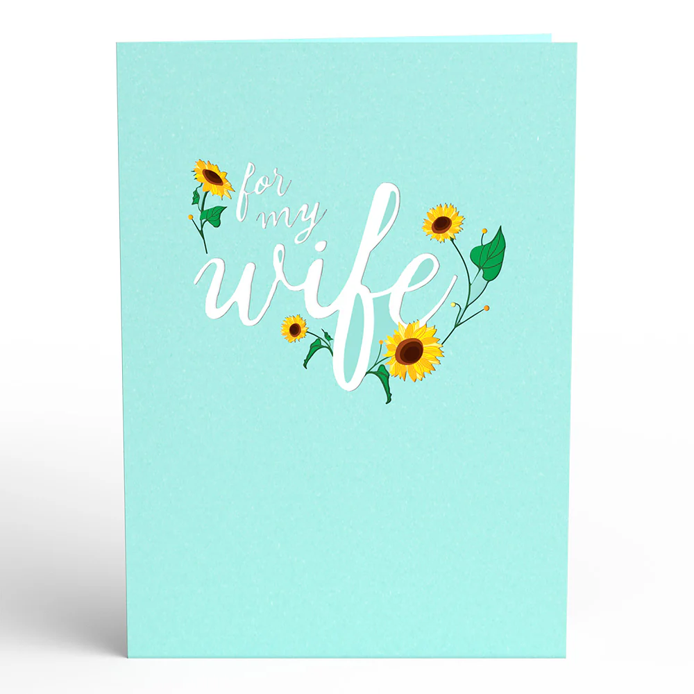 For my Wife Sunflower Pop-Up Card - Image 5