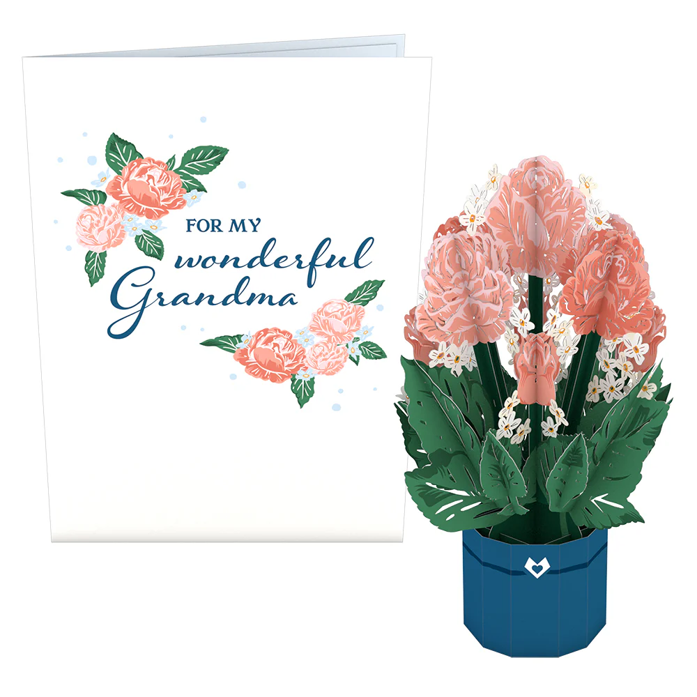 For My Wonderful Grandma Card with Mini Bouquet - Image 3