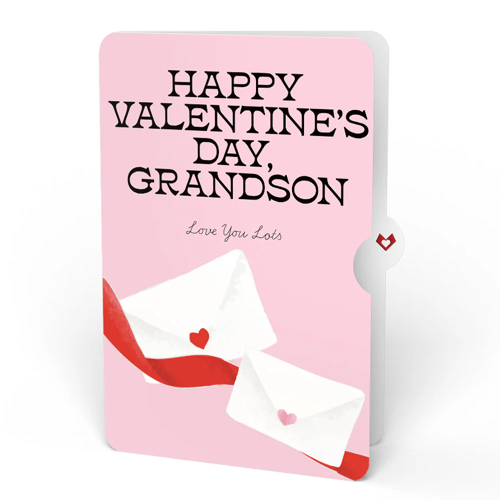 French Love Dog Valentine Plushpop Card and Sentiment Set for Grandson - Image 4