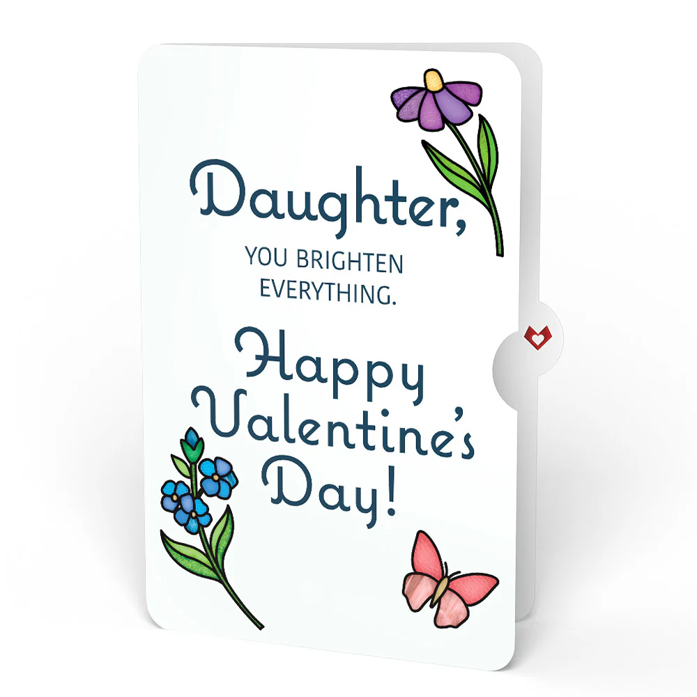 Garden Glow Valentine Suncatcher Bouquet and Sentiment Set for Daughter - Image 4