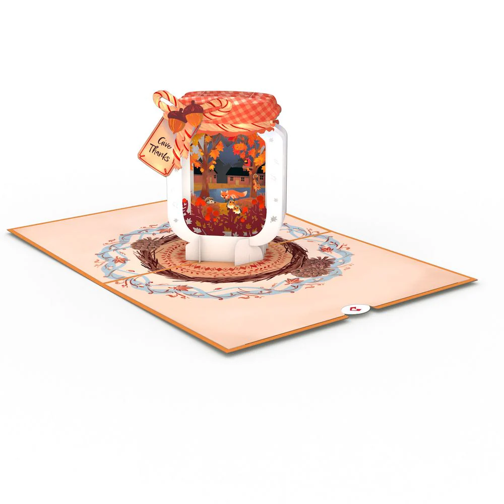 Give Thanks Fall Jar Pop-Up Card - Image 3