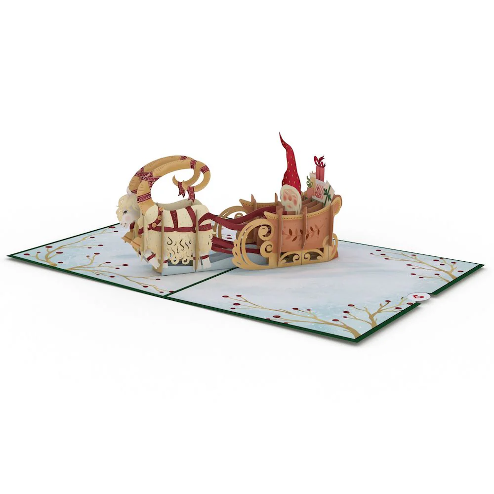Gnome Sleigh Pop-Up Card - Image 3