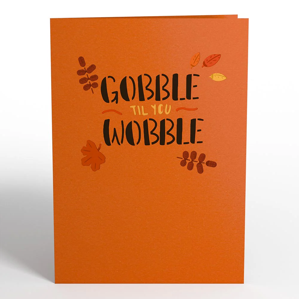 Gobble Till You Wobble Turkey Pop-Up Card - Image 5