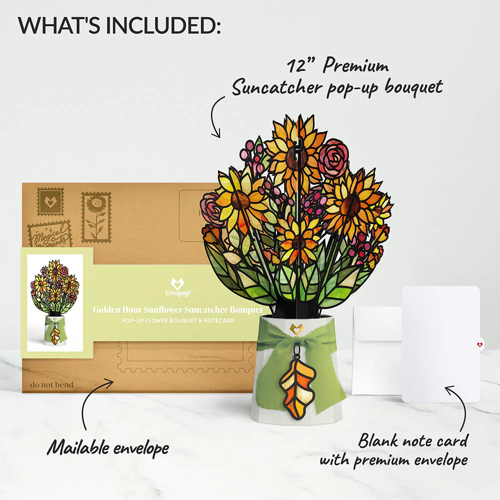 Golden Hour Sunflower Suncatcher Bouquet - Image 6