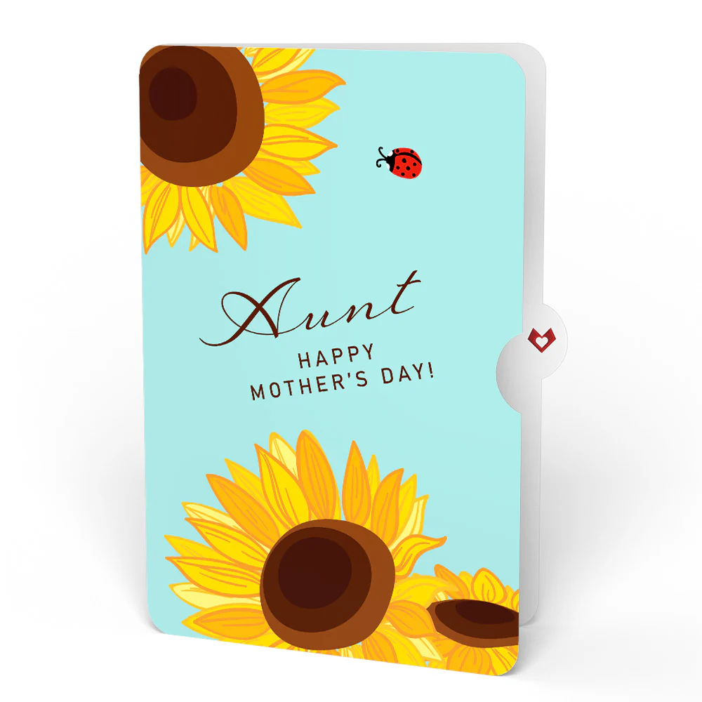 Golden Sunflower Mother’s Day Bouquet and Sentiment Set for Aunt - Image 4