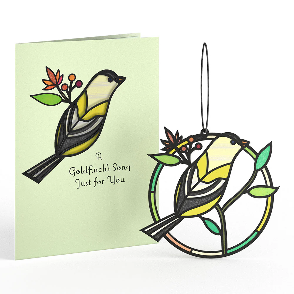 Goldfinch's Song Suncatcher Card - Image 2