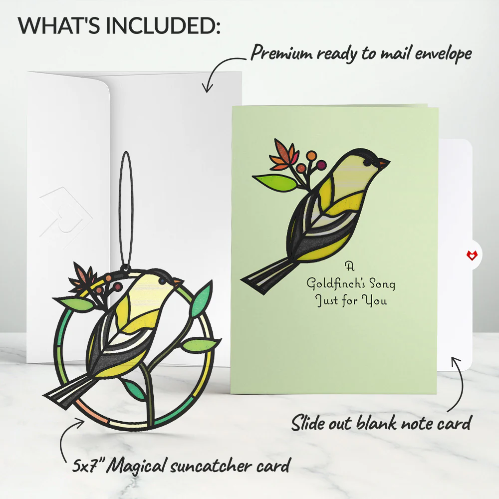 Goldfinch's Song Suncatcher Card - Image 6