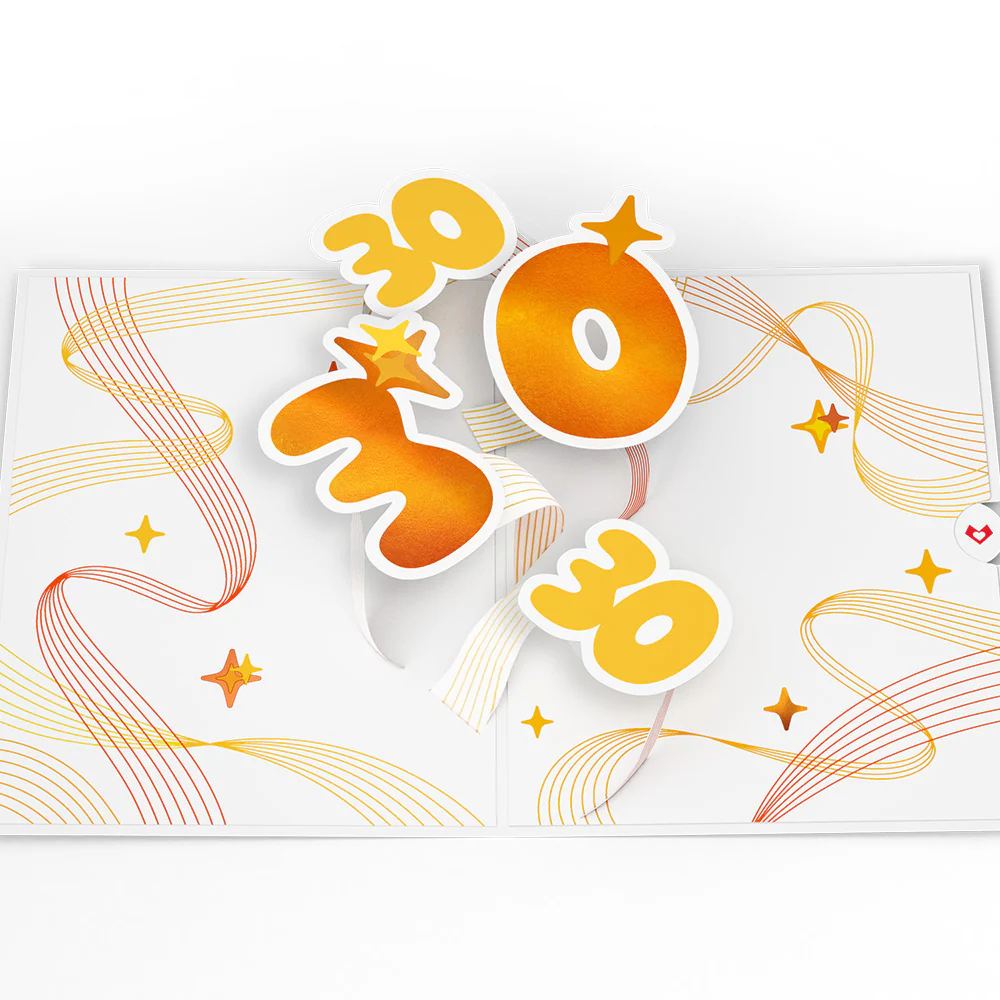 Good Times, Good Vibes 30th Birthday Pop-Up Card - Image 3