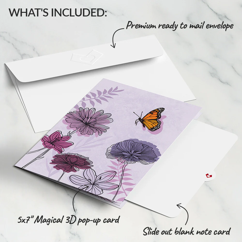 Graceful Monarch Butterfly Pop-Up Card - Image 5