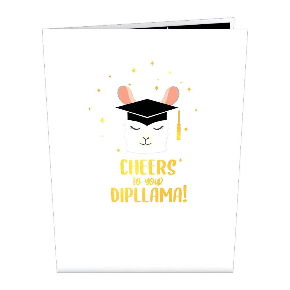 Graduation Llama Pop-Up Card - Image 4