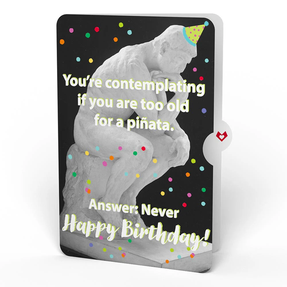 Grim Reaper Dark Humor Birthday with The Thinker Pop-Up Card and Sentiment Set - Image 4