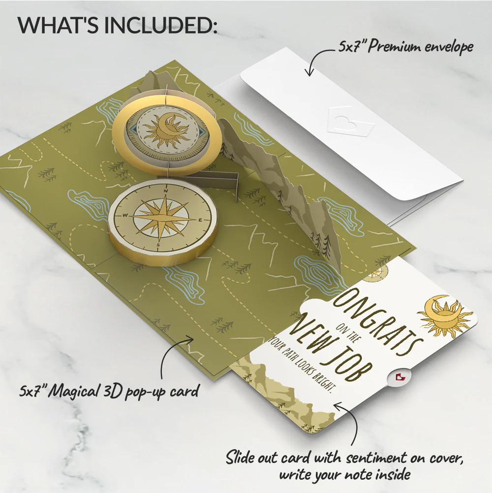 Guiding Compass New Job Pop-Up Card and Sentiment Set - Image 2