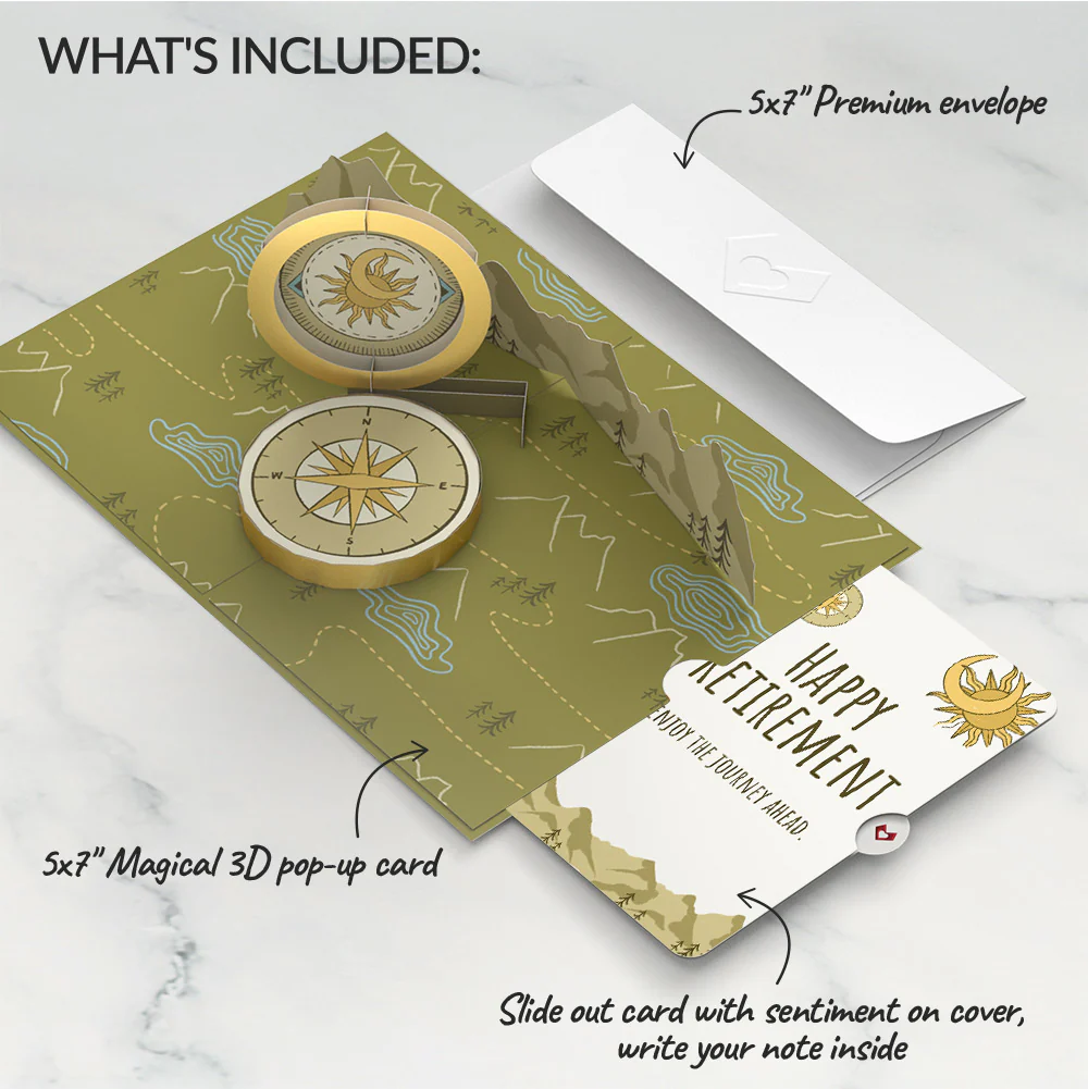 Guiding Compass Retirement Pop-Up Card and Sentiment Set - Image 2