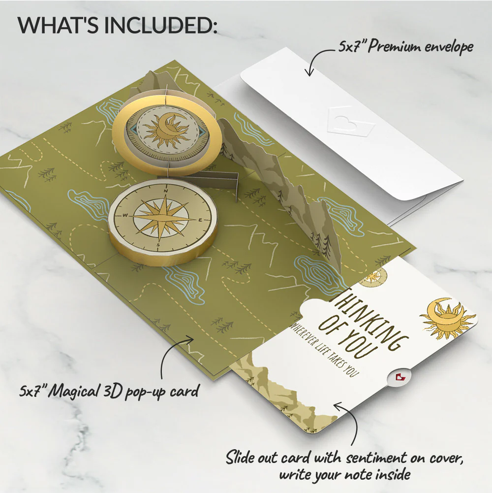 Guiding Compass Thinking of You Pop-Up Card and Sentiment Set - Image 2