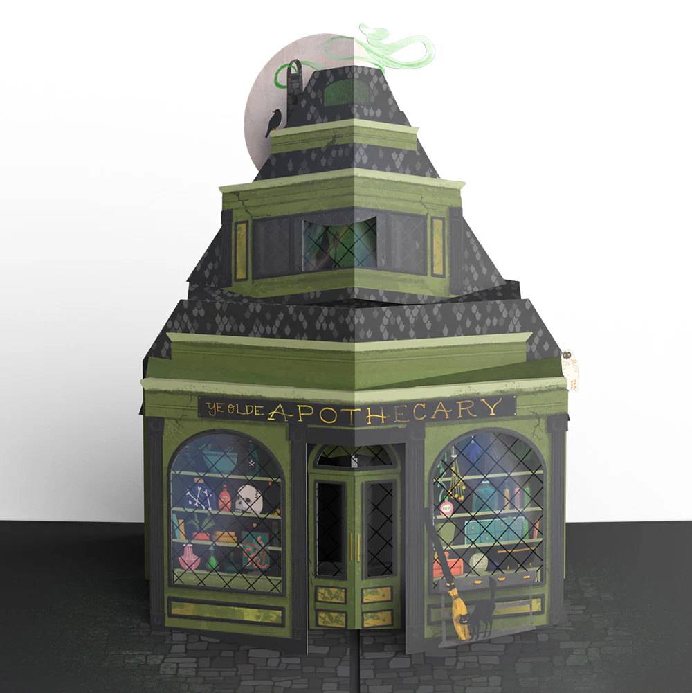 Halloween Apothecary Pop-Up Card and Sentiment Set for Godchild - Image 3
