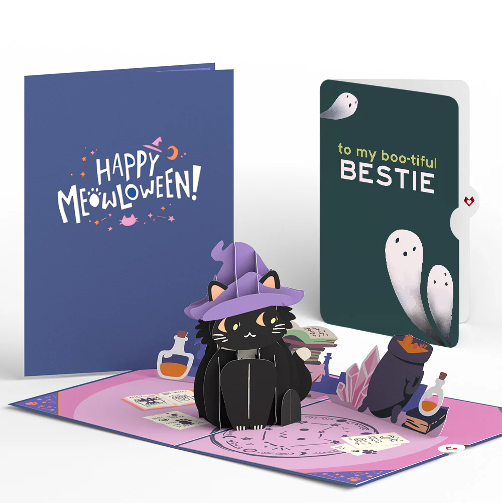 Halloween Cat Classic Pop-Up Card and Sentiment Set for Bestie
