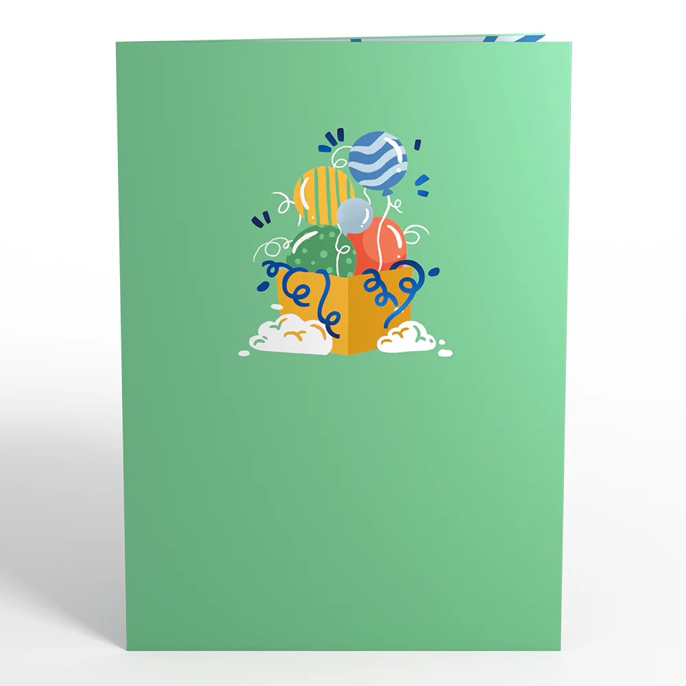 Happy Birthday Balloons Music and Lights Pop-Up Card - Image 5