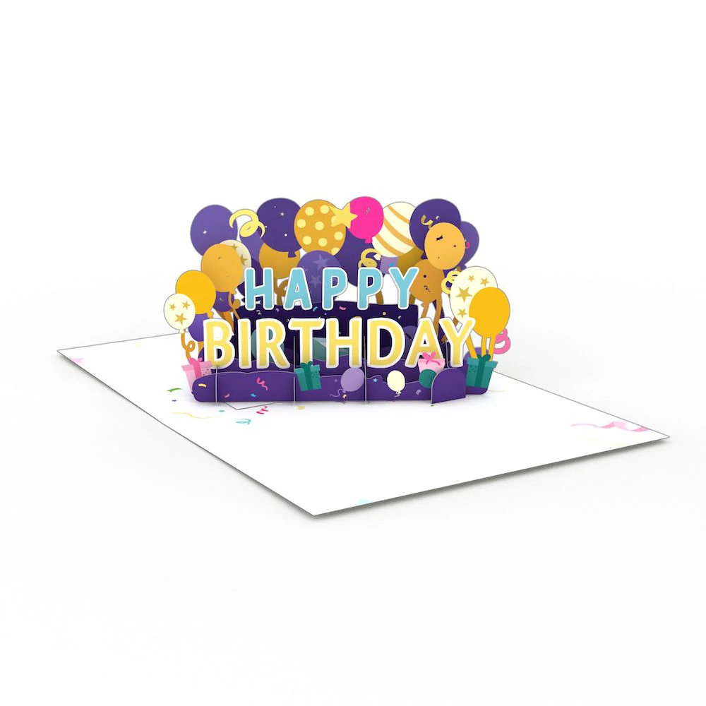 Happy Birthday Balloons: Paperpop® Card - Image 3