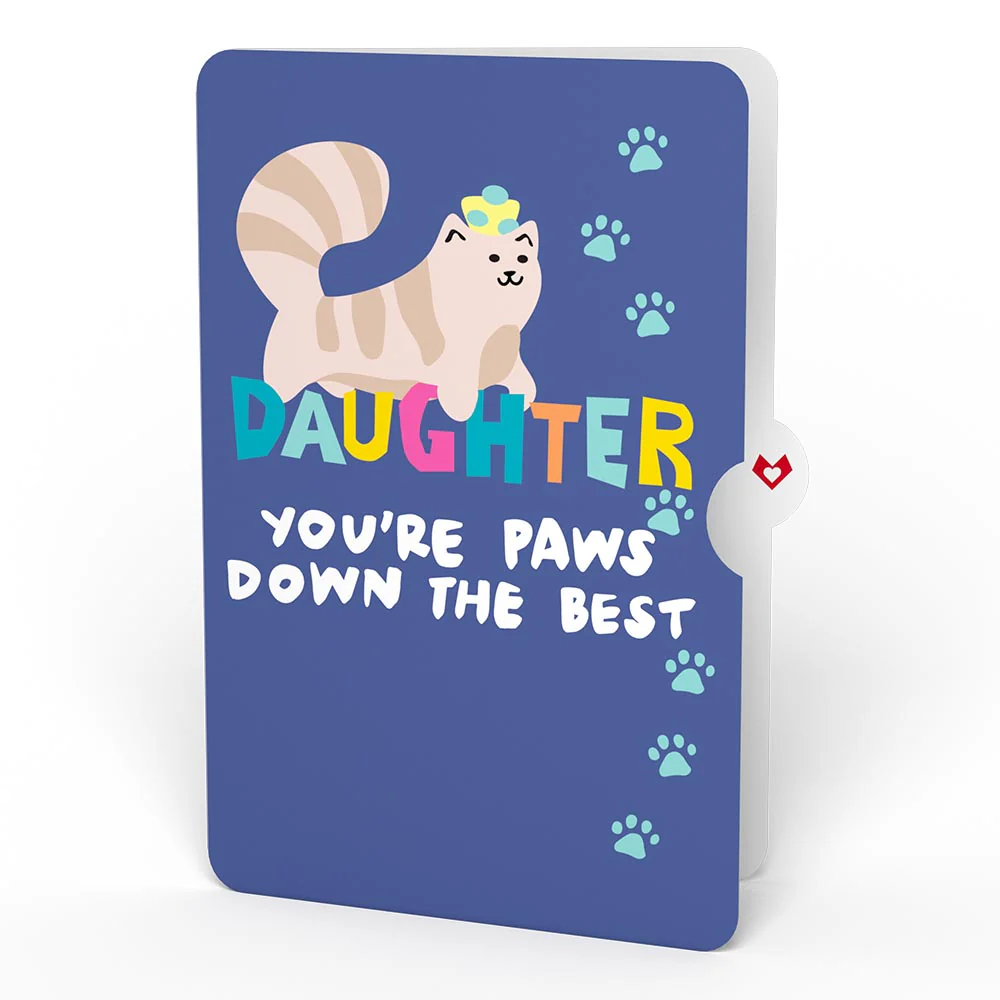 Happy Birthday Cats Pop-Up Card and Sentiment Set for Daughter - Image 4