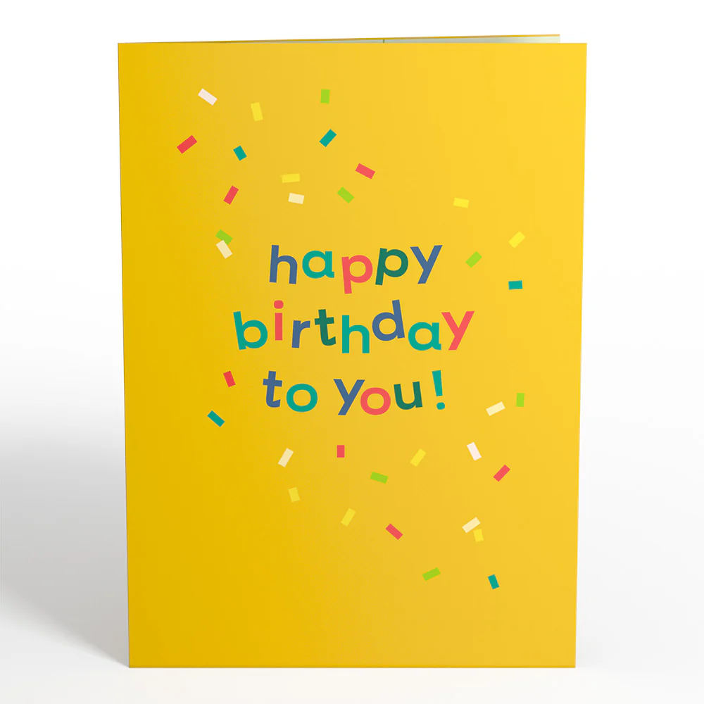 Happy Birthday Confetti Cake Music and Lights Pop-Up Card - Image 5