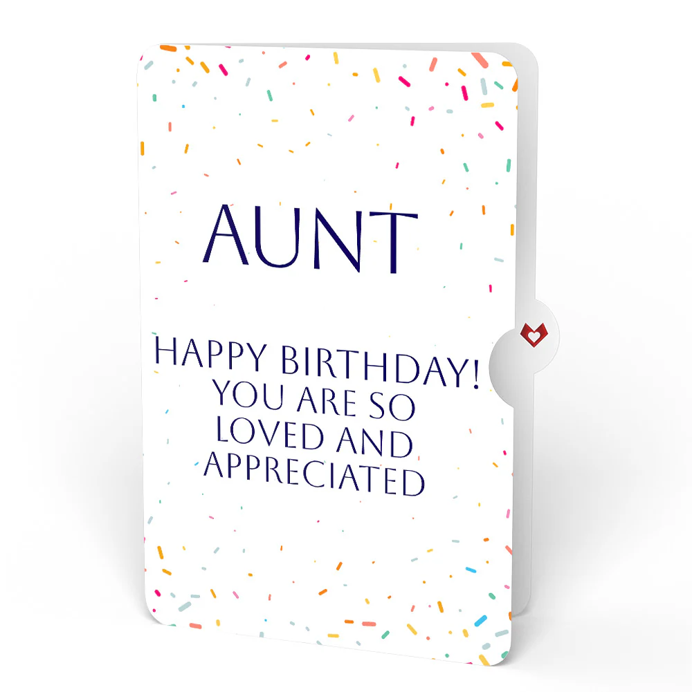 Happy Birthday Confetti Cake Music and Lights Pop-Up Card and Sentiment Set for Aunt - Image 4
