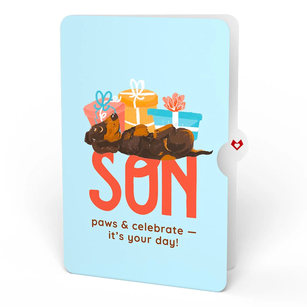 Happy Birthday Dogs Pop-Up Card and Sentiment Set for Son - Image 4