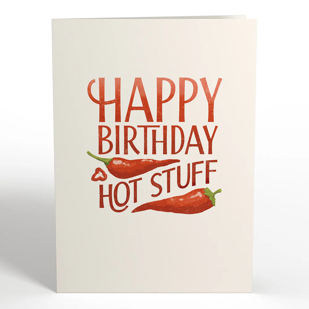 Happy Birthday Hot Stuff Pop-Up Card - Image 4