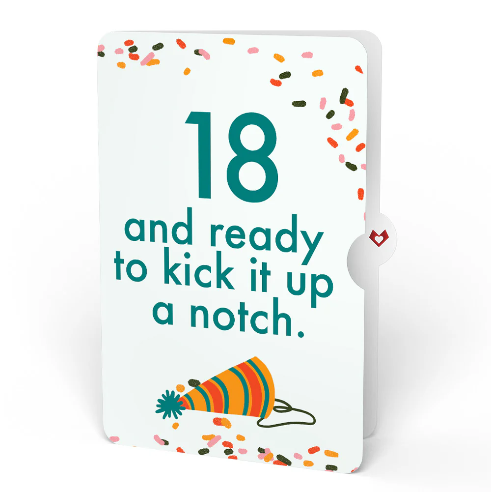 Happy Birthday Hot Stuff Pop-Up Card and 18th Kick It Up Sentiment Set - Image 4