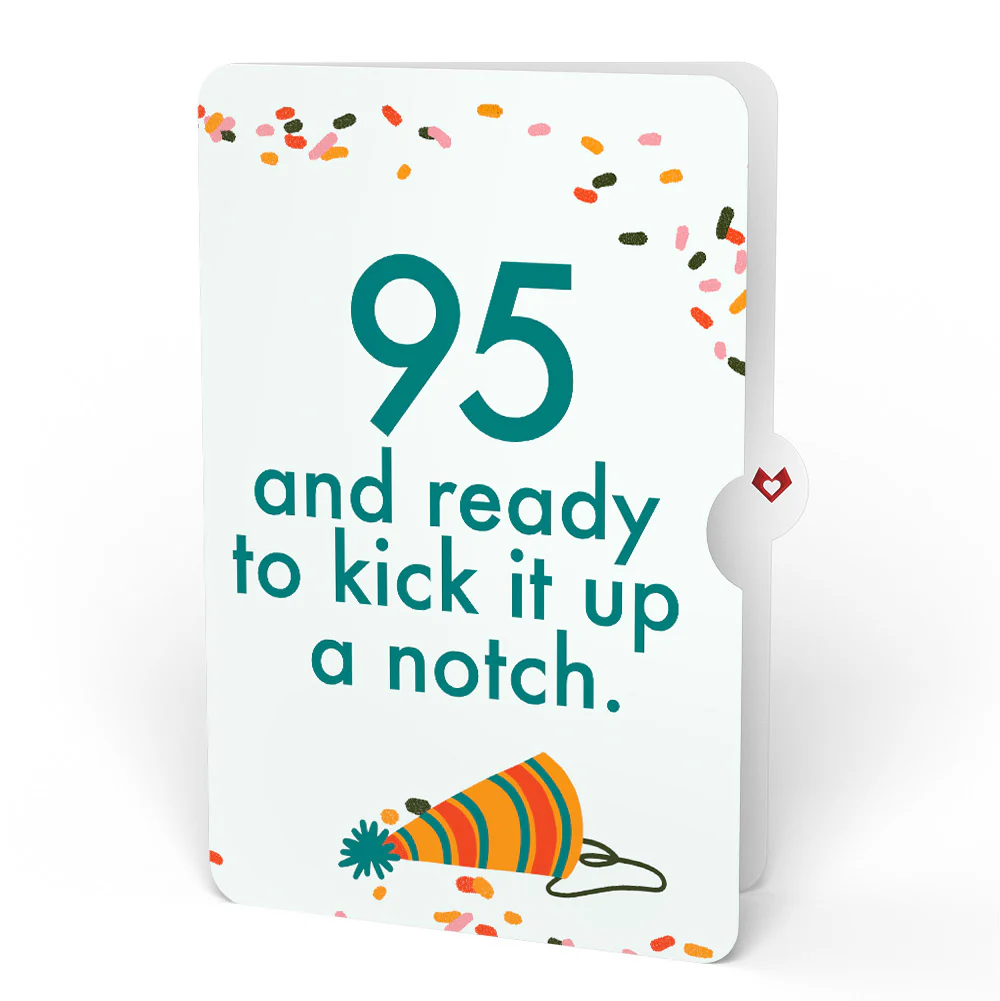 Happy Birthday Hot Stuff Pop-Up Card and 95th Kick It Up Sentiment Set - Image 4