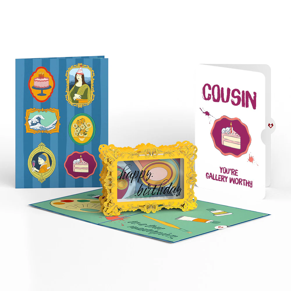 Happy Birthday to a True Masterpiece Pop-Up Card and Sentiment Set for Cousin