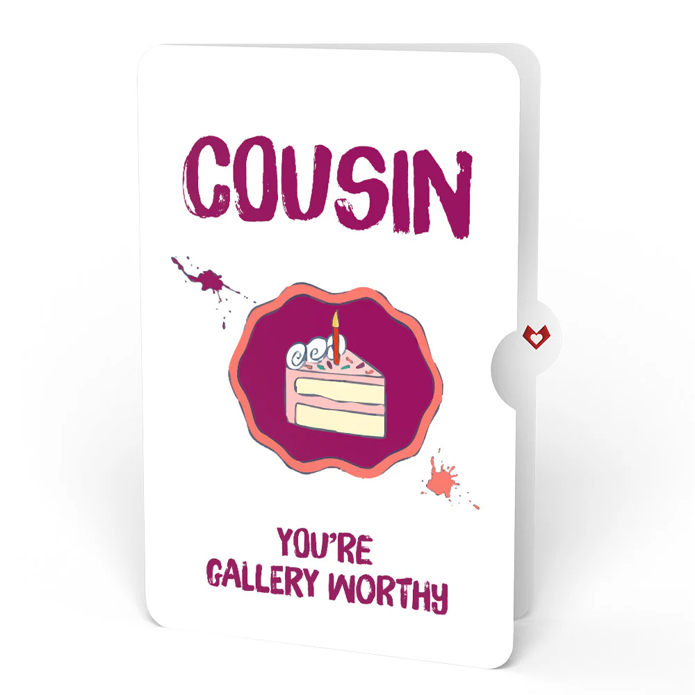 Happy Birthday to a True Masterpiece Pop-Up Card and Sentiment Set for Cousin - Image 4