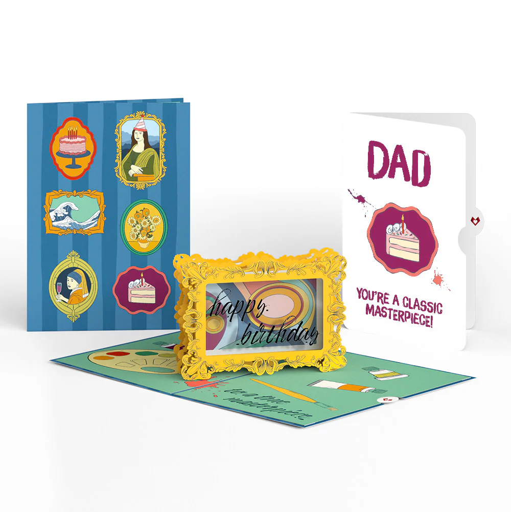 Happy Birthday to a True Masterpiece Pop-Up Card and Sentiment Set for Dad