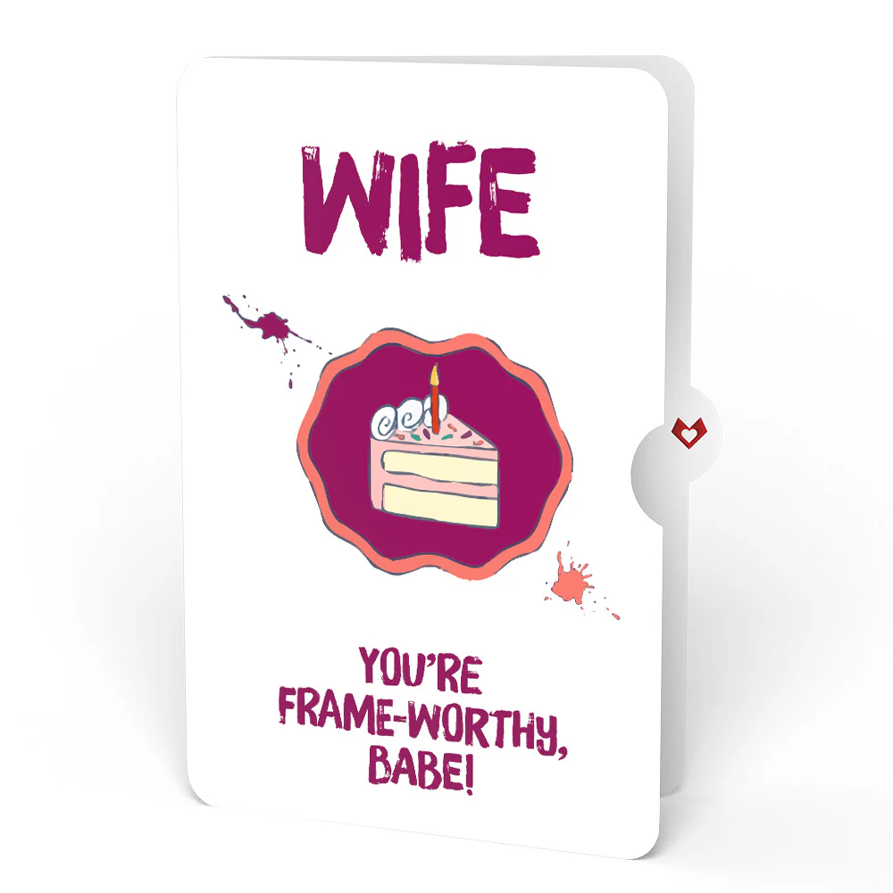 Happy Birthday to a True Masterpiece Pop-Up Card and Sentiment Set for Wife - Image 4