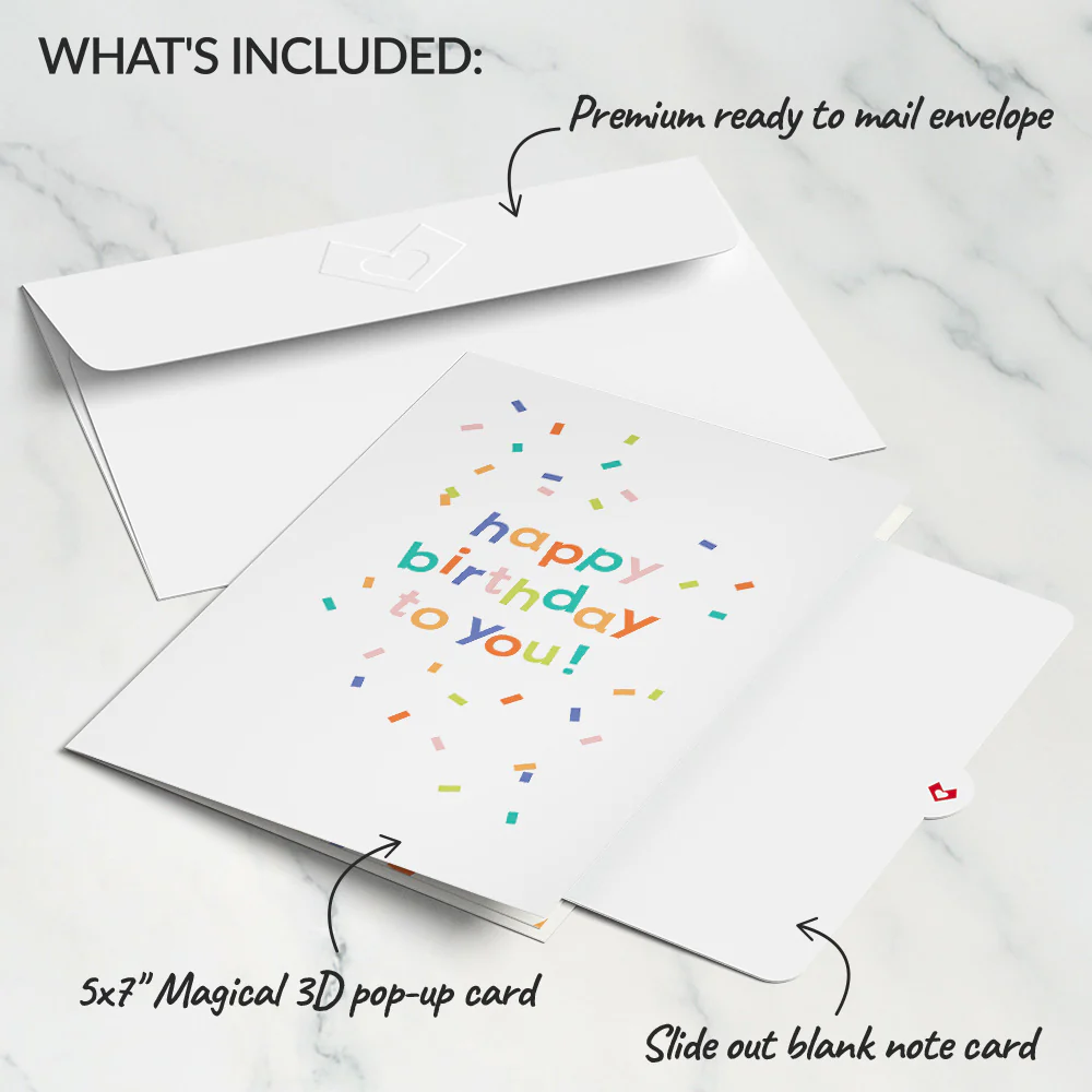 Happy Birthday to You! Confetti Cake Pop-Up Card - Image 5