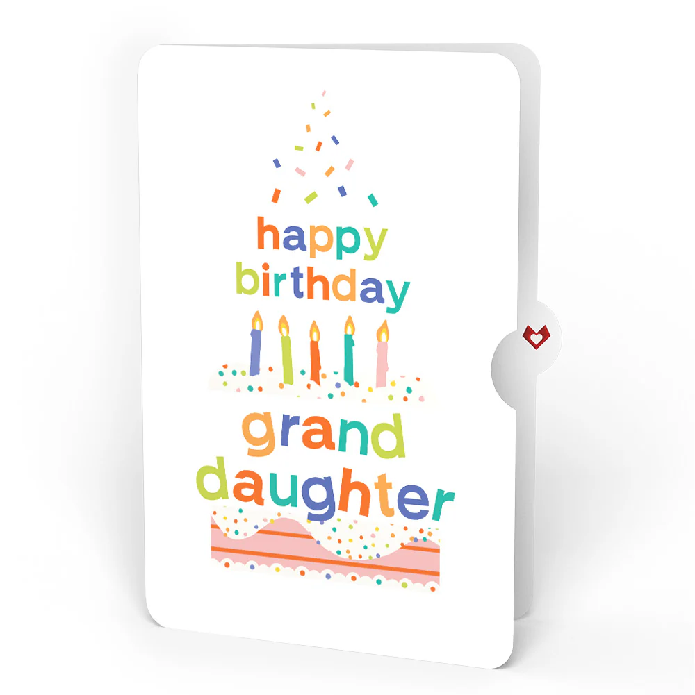 Happy Birthday to You! Confetti Cake Pop-Up Card and Sentiment Set for Granddaughter - Image 4