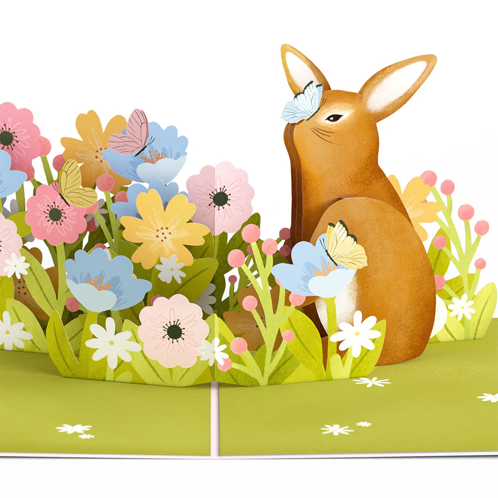 Happy Easter Bunny Amid the Blossoms Pop-Up Card and Sentiment Set - Image 3