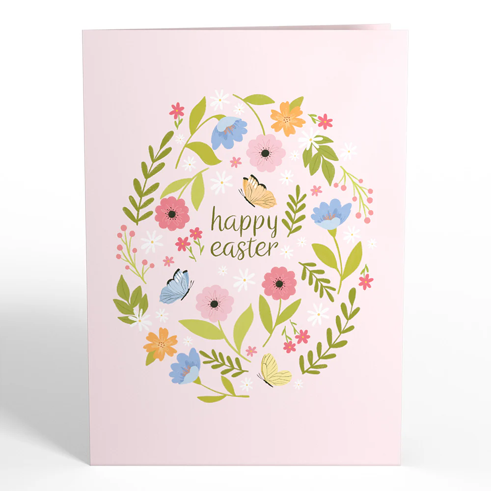 Happy Easter Bunny Amid the Blossoms Pop-Up Card - Image 4