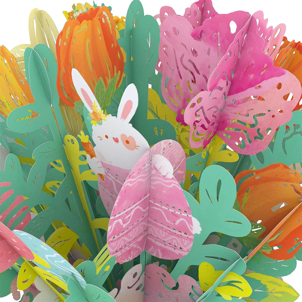 Happy Easter Lambs Pop-Up Card & Bouquet Bundle - Image 5