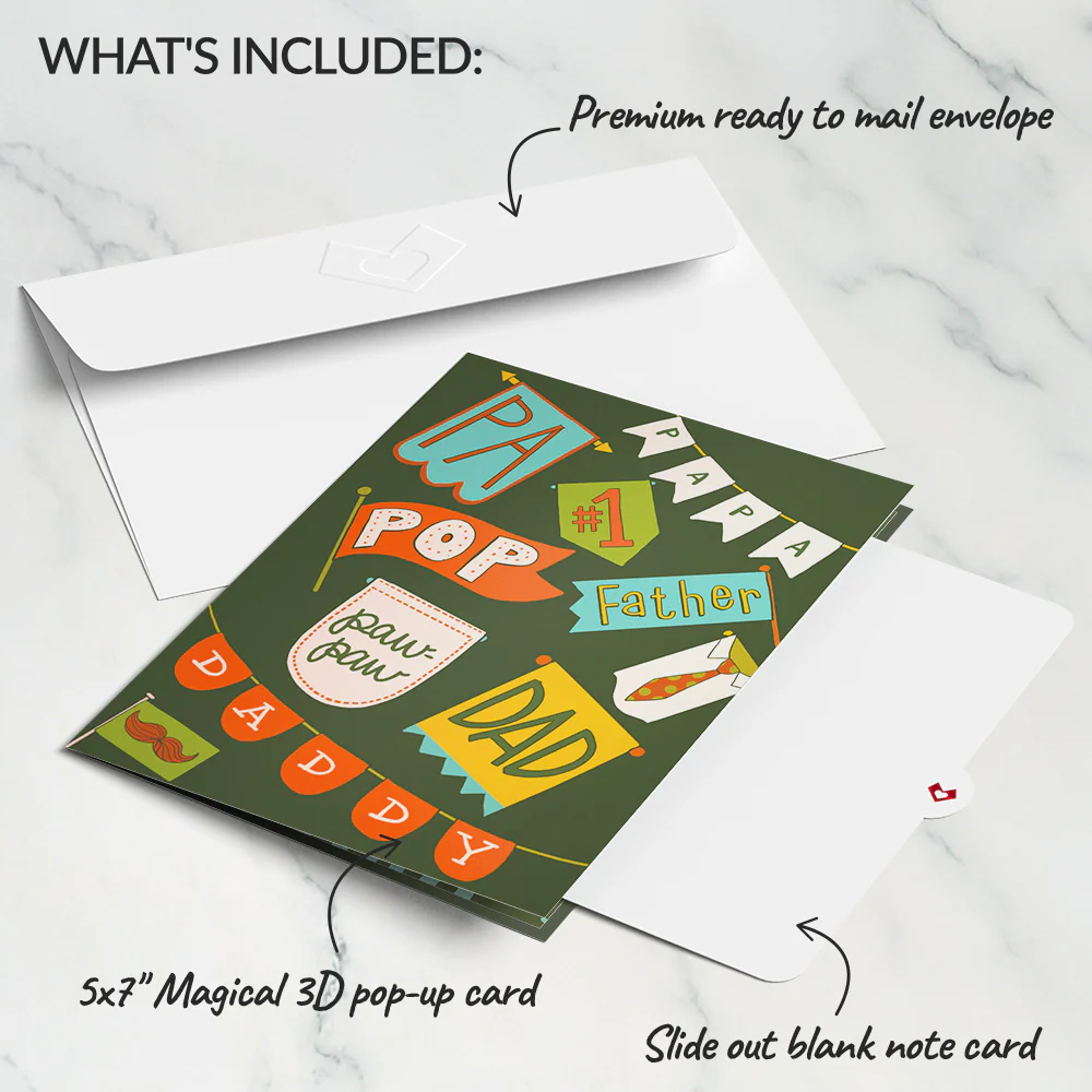 Happy Father's Day Banner Pop-Up Card - Image 5
