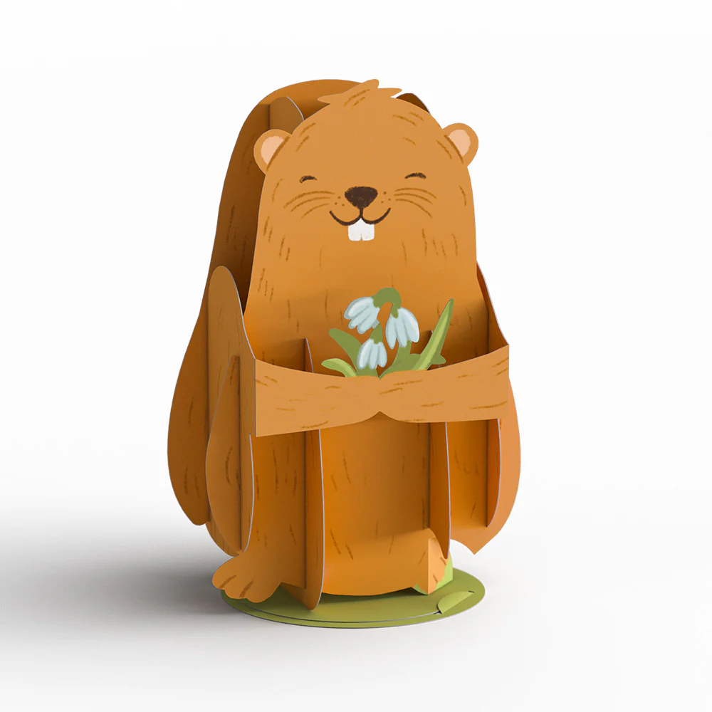 Happy Groundhog Day Card with Pop-Up Gift - Image 6
