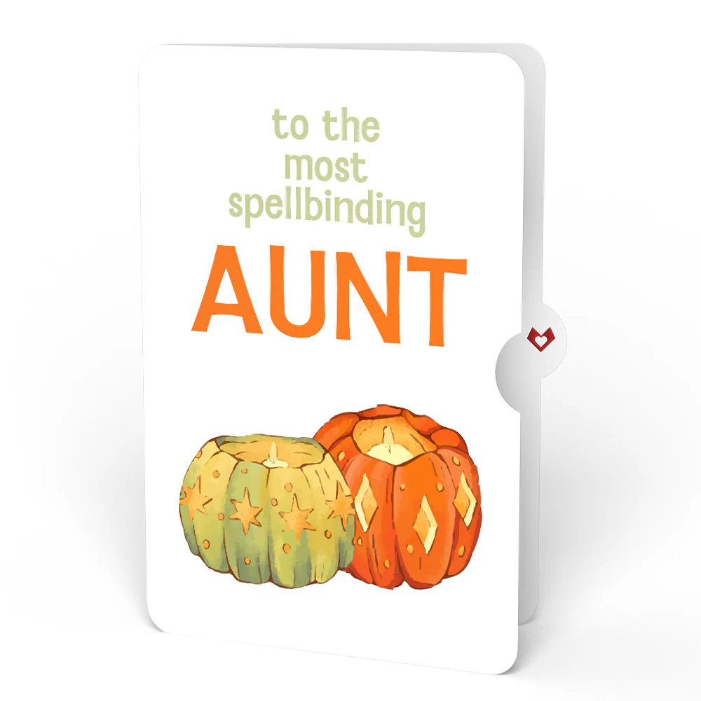 Happy Halloween Pumpkin Light-Up Pop-Up Card and Sentiment Set for Aunt - Image 4
